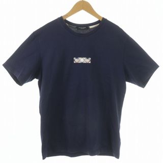 【新品】ブラックレーベルクレストブリッジ　PチェックTシャツ　バーバリー　黒紺M