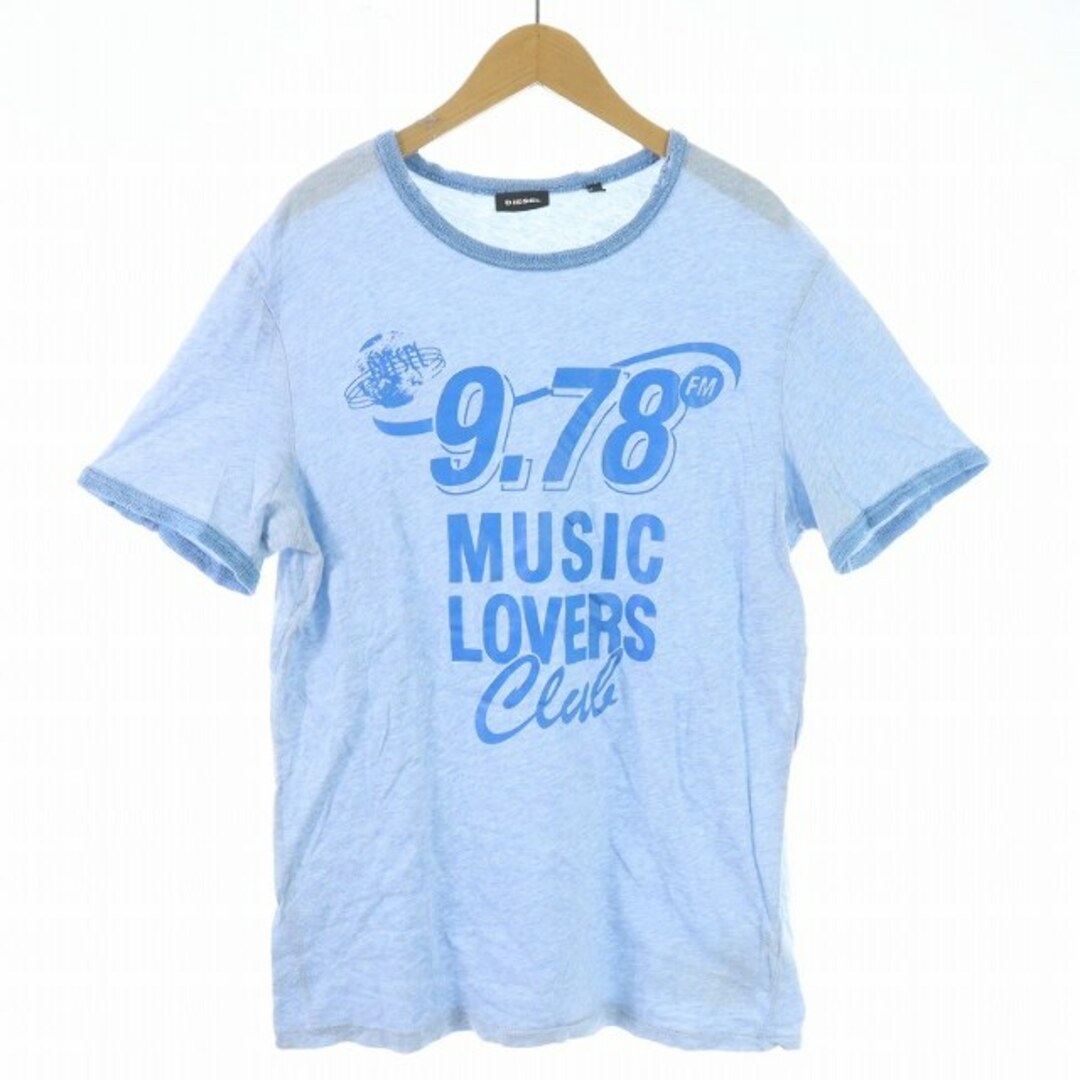 DIESEL(ディーゼル)のDIESEL Tシャツ クルーネック プルオーバー 半袖 ロゴ ダメージ加工 M メンズのトップス(Tシャツ/カットソー(半袖/袖なし))の商品写真