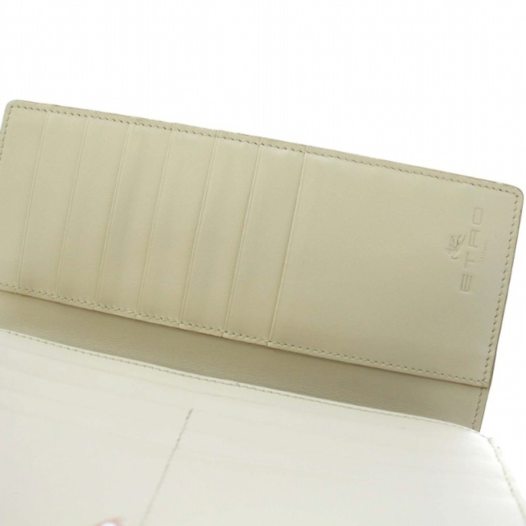 ETRO(エトロ)のエトロ ETRO 長財布 二つ折り キャンバスコーティング ペイズリー柄 白 メンズのファッション小物(長財布)の商品写真