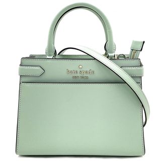 ケイトスペードニューヨーク(kate spade new york)の【限定価格】Kate Spade ケイトスペード 2WAY サッチェル ハンドバッグ ショルダーバッグ 肩掛け 斜め掛け 小さめ 鞄 かばん レザー    ミントグリーン ゴールド金具 レディース【中古品】(ショルダーバッグ)