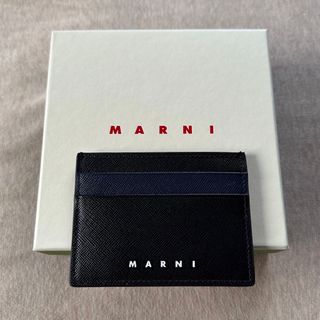 マルニ(Marni)の黒新品 MARNI バイカラー レザー カードケース パスケース 財布 マルニ(財布)