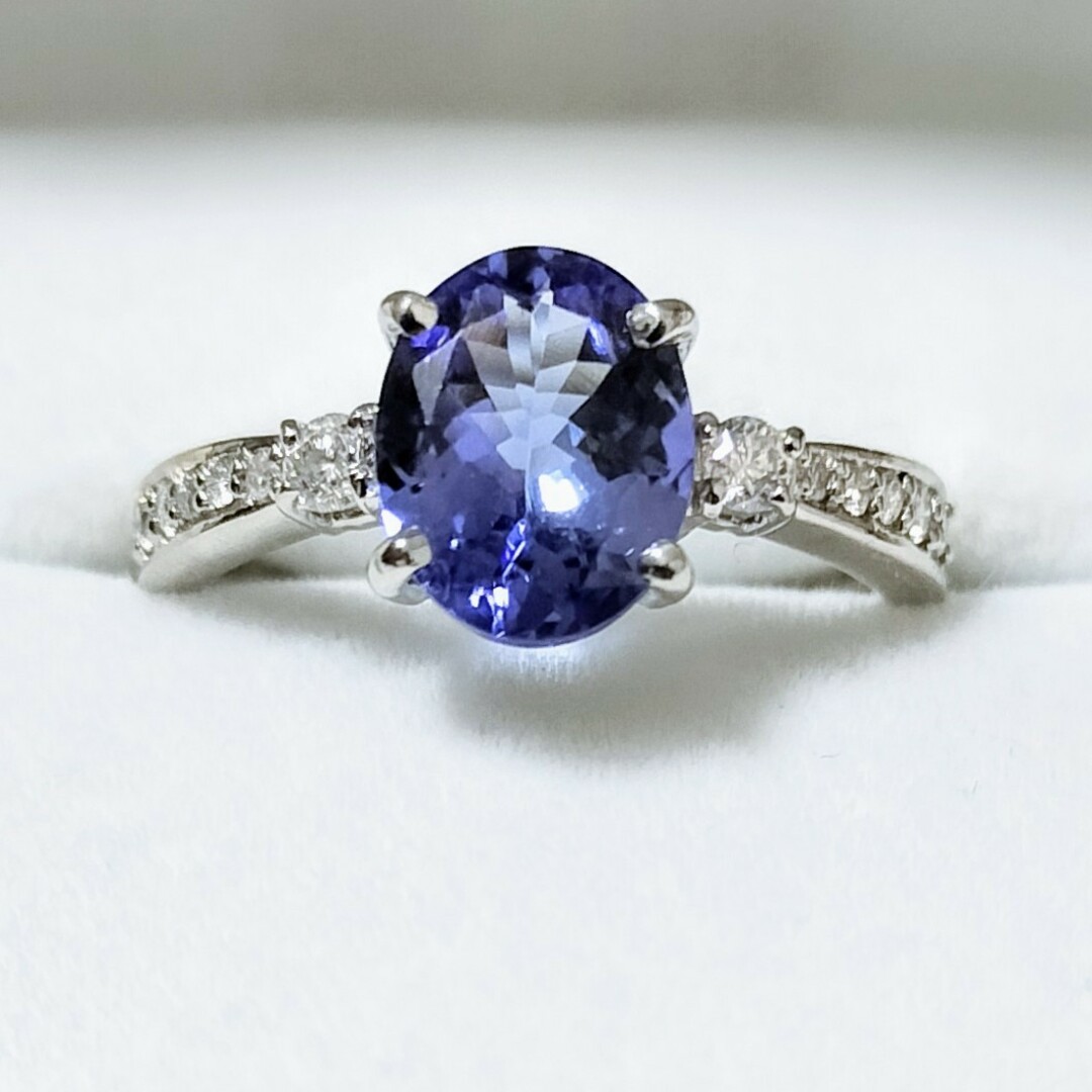 ダイヤモンド×タンザナイト リング Pt900 1.82ct 0.20ct レディースのアクセサリー(リング(指輪))の商品写真