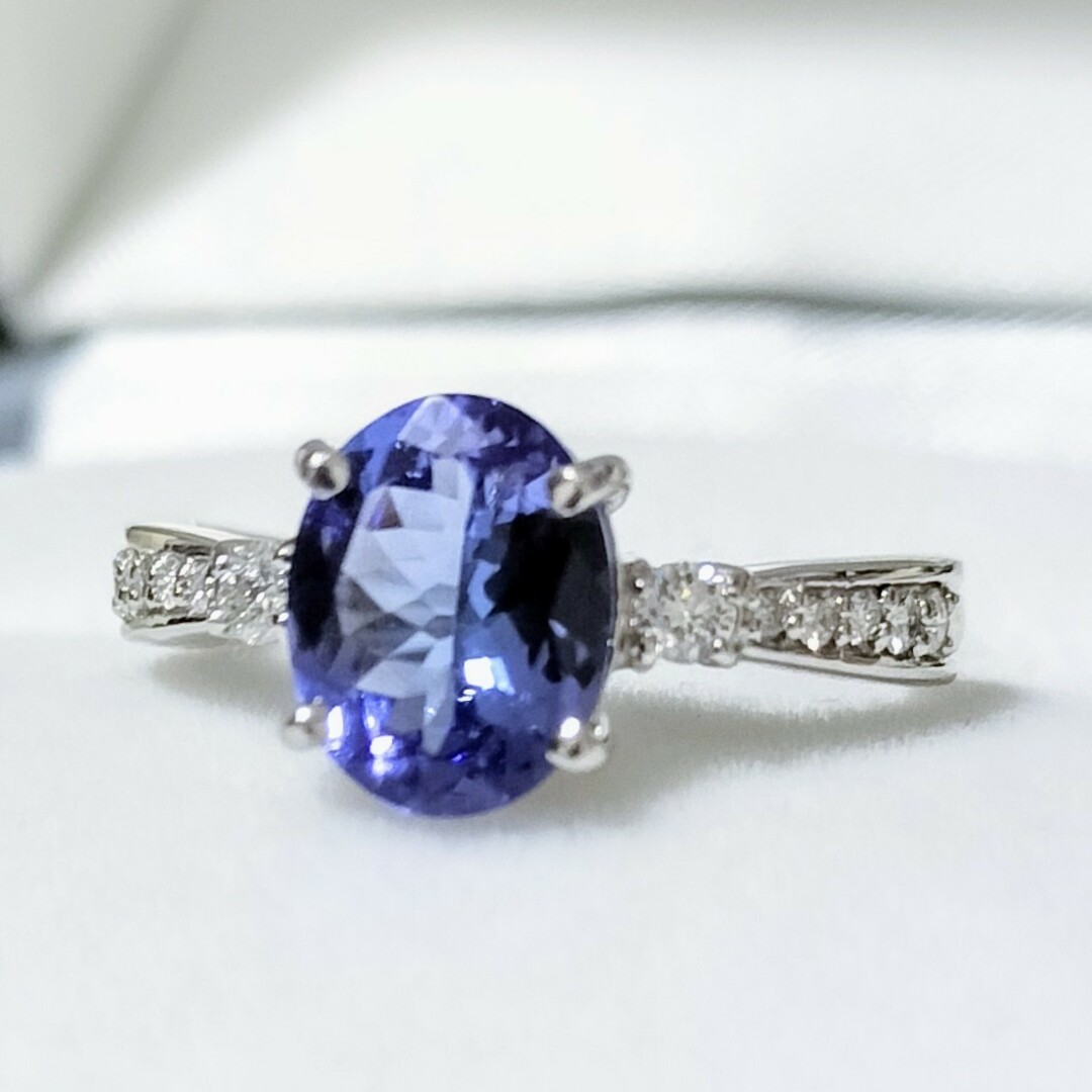 ダイヤモンド×タンザナイト リング Pt900 1.82ct 0.20ct レディースのアクセサリー(リング(指輪))の商品写真