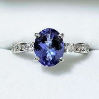 ダイヤモンド×タンザナイト リング Pt900 1.82ct 0.20ct(リング(指輪))