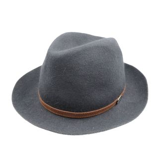 ボルサリーノ(Borsalino)の美品 ボルサリーノ イタリア製 ラビットファー ブラック ブラウン 中折れハット 0184【中古】BORSALINO(その他)