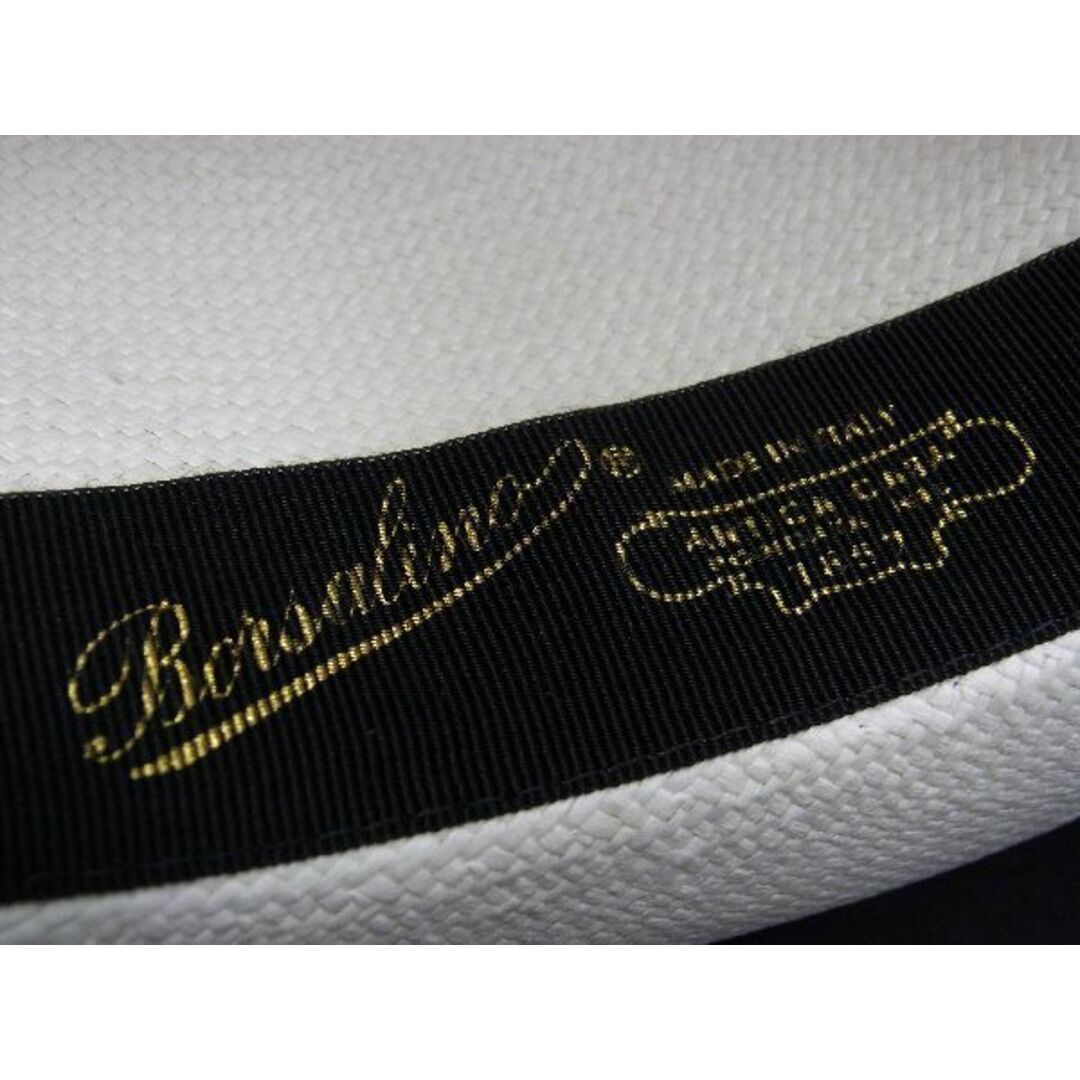 Borsalino(ボルサリーノ)の■新品■未使用■ BORSALINO ボルサリーノ ストロー100％ 中折れハット 帽子 表記サイズ 59 ホワイト系 AT5821 メンズの帽子(その他)の商品写真