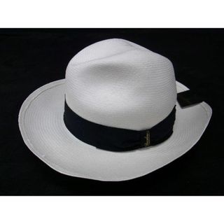 ボルサリーノ(Borsalino)の■新品■未使用■ BORSALINO ボルサリーノ ストロー100％ 中折れハット 帽子 表記サイズ 59 ホワイト系 AT5821(その他)