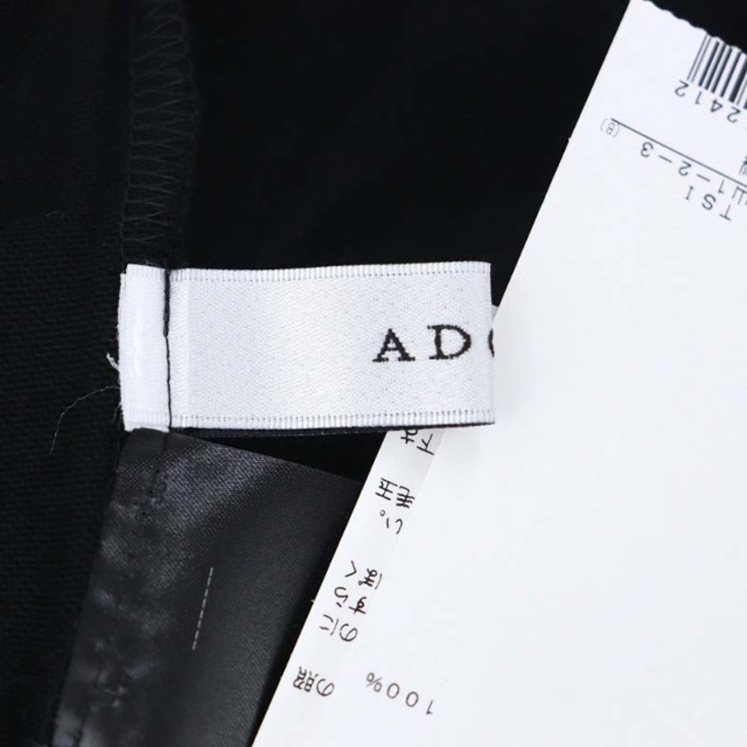 ADORE(アドーア)のアドーア リュクスコットンバックヘムギャザートップス カットソー 38 M 黒 レディースのトップス(カットソー(半袖/袖なし))の商品写真