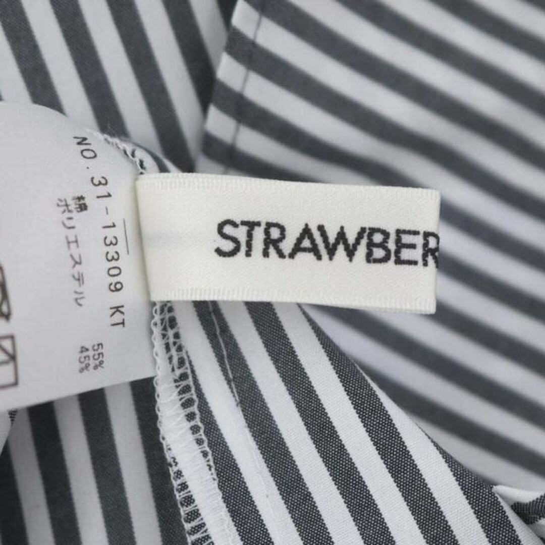 STRAWBERRY-FIELDS(ストロベリーフィールズ)のストロベリーフィールズ 23SS ストライプブラウス プルオーバー 黒 白 レディースのトップス(その他)の商品写真