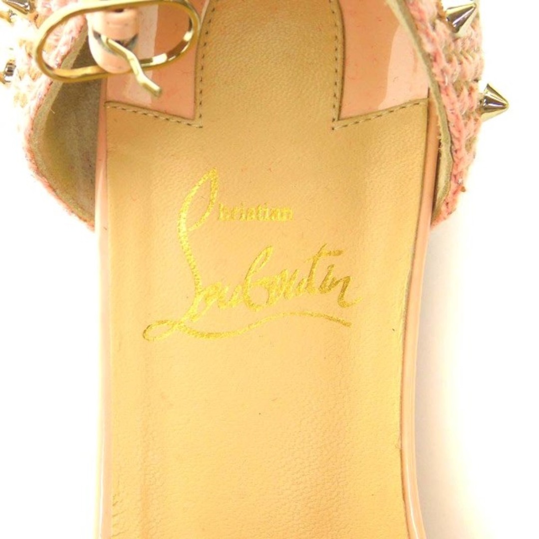 Christian Louboutin(クリスチャンルブタン)のクリスチャンルブタン サンダル ウエッジソール コルク 38 ピンク レディースの靴/シューズ(サンダル)の商品写真