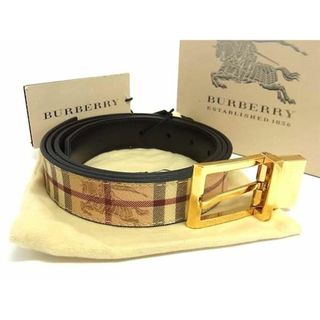 BURBERRY - 【美品】バーバリー ベルト スクエアバックル レザー