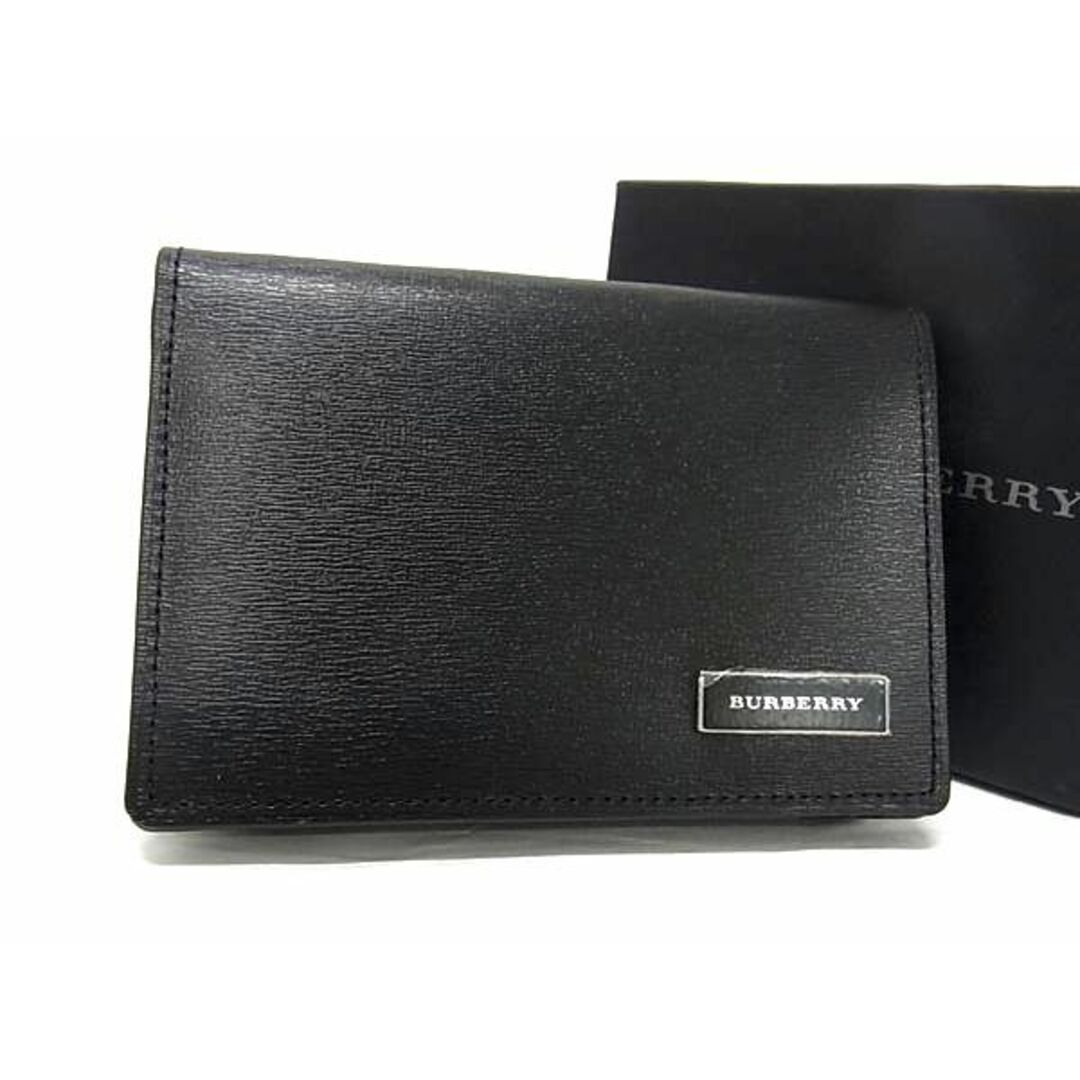 BURBERRY(バーバリー)の■新品■未使用■ BURBERRY バーバリー 内部ノバチェック レザー 二つ折り カードケース 名刺入れ メンズ ブラック系 AT9056  レディースのファッション小物(その他)の商品写真