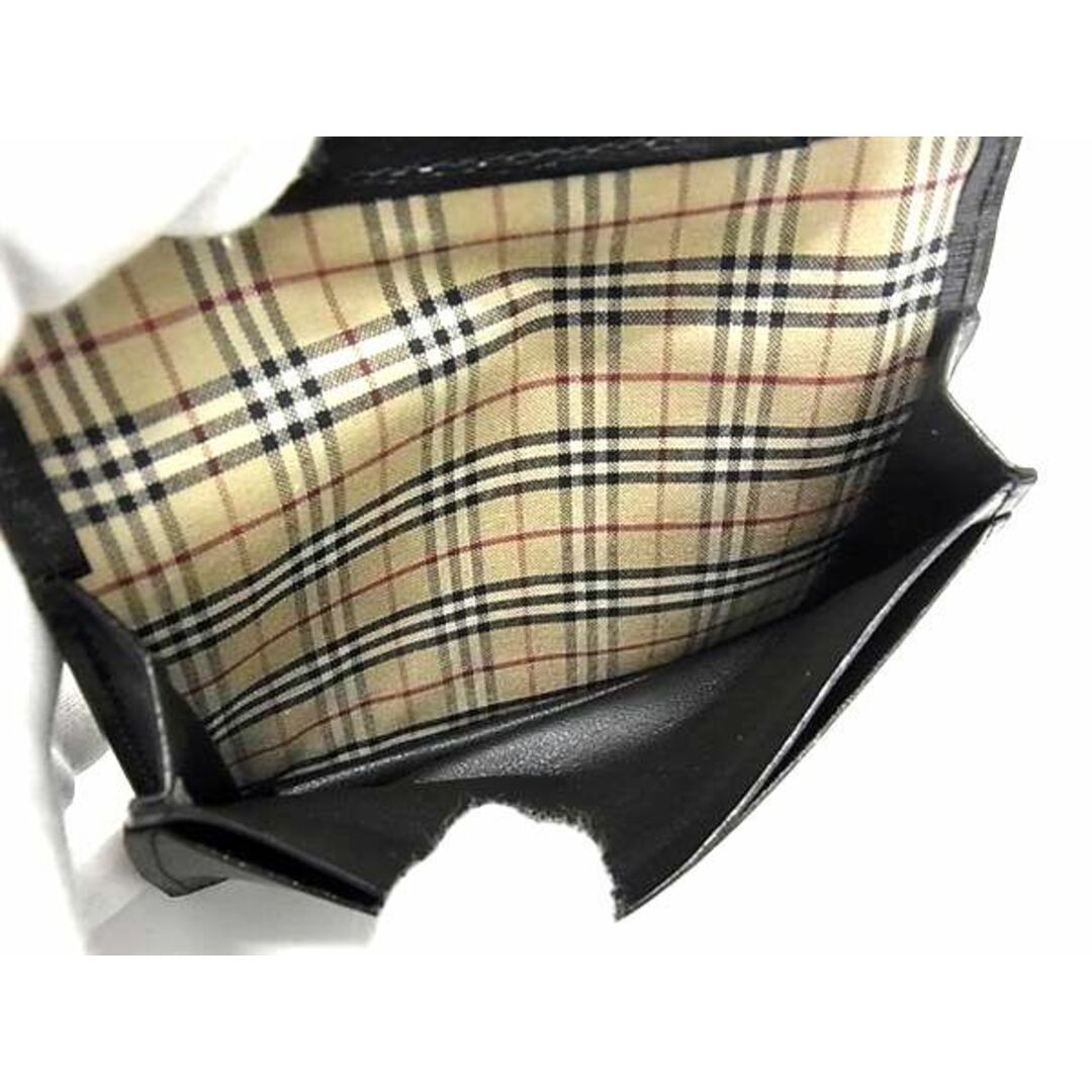 BURBERRY(バーバリー)の■新品■未使用■ BURBERRY バーバリー 内部ノバチェック レザー 二つ折り カードケース 名刺入れ メンズ ブラック系 AT9056  レディースのファッション小物(その他)の商品写真