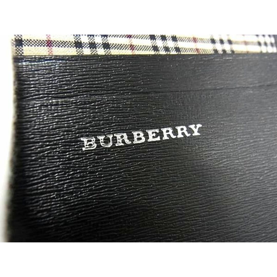 BURBERRY(バーバリー)の■新品■未使用■ BURBERRY バーバリー 内部ノバチェック レザー 二つ折り カードケース 名刺入れ メンズ ブラック系 AT9056  レディースのファッション小物(その他)の商品写真