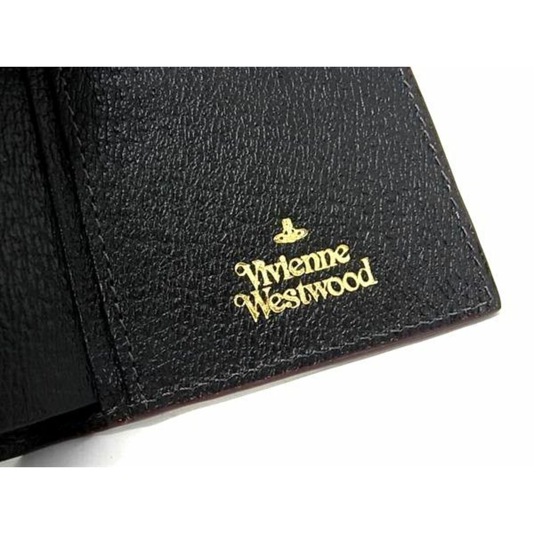 Vivienne Westwood(ヴィヴィアンウエストウッド)の■新品■未使用■ Vivienne Westwood ヴィヴィアンウエストウッド オーブ レザー がま口 三つ折り 財布 ウォレット ブラック系 AU7697  メンズのファッション小物(長財布)の商品写真