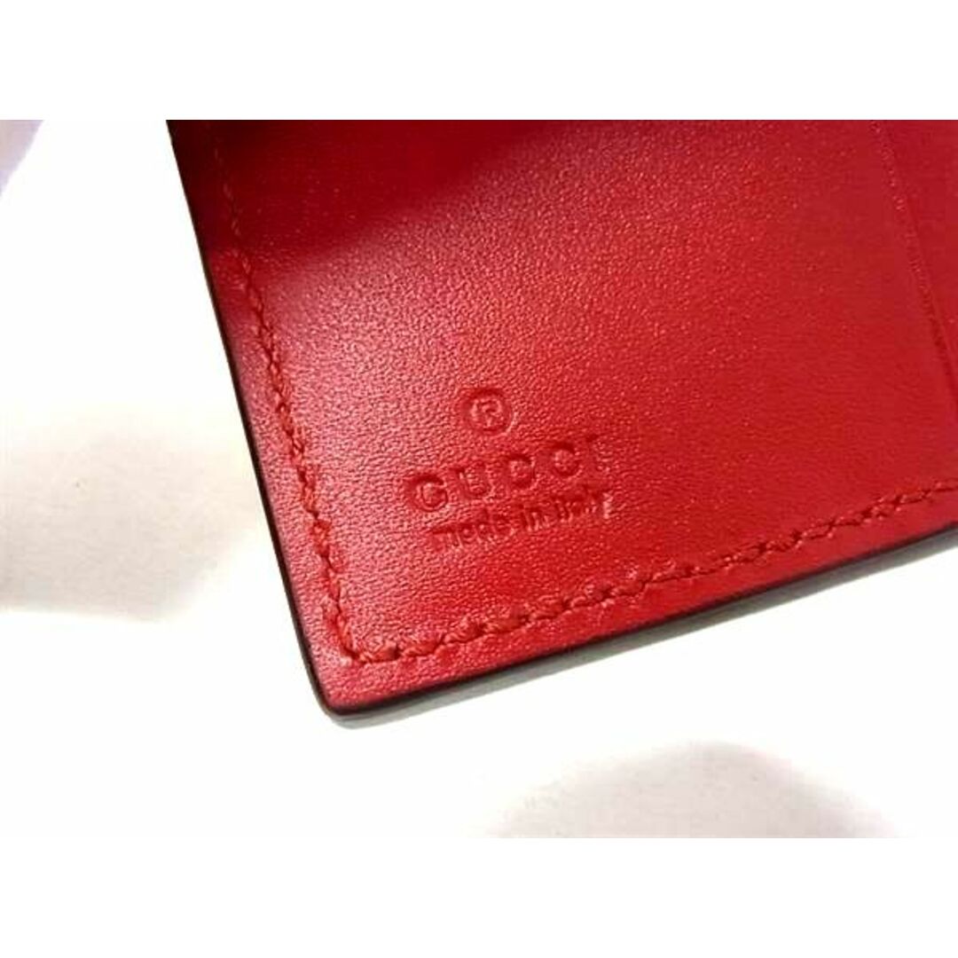 Gucci(グッチ)の■新品■未使用■ GUCCI グッチ 388684 GG柄 グッチシマ レザー リボン カードケース パスケース レディース レッド系 AS7485  メンズのファッション小物(その他)の商品写真