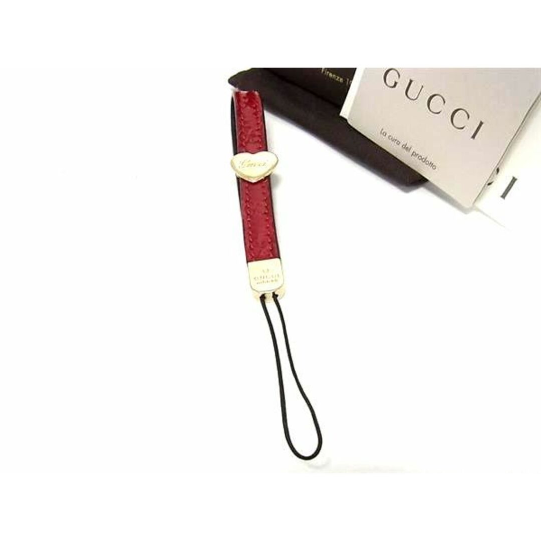 Gucci(グッチ)の■新品■未使用■ GUCCI グッチ GG柄 パテントレザー ハート キーホルダー ストラップ チャーム レディース レッド系 AT9082  エンタメ/ホビーの美術品/アンティーク(その他)の商品写真