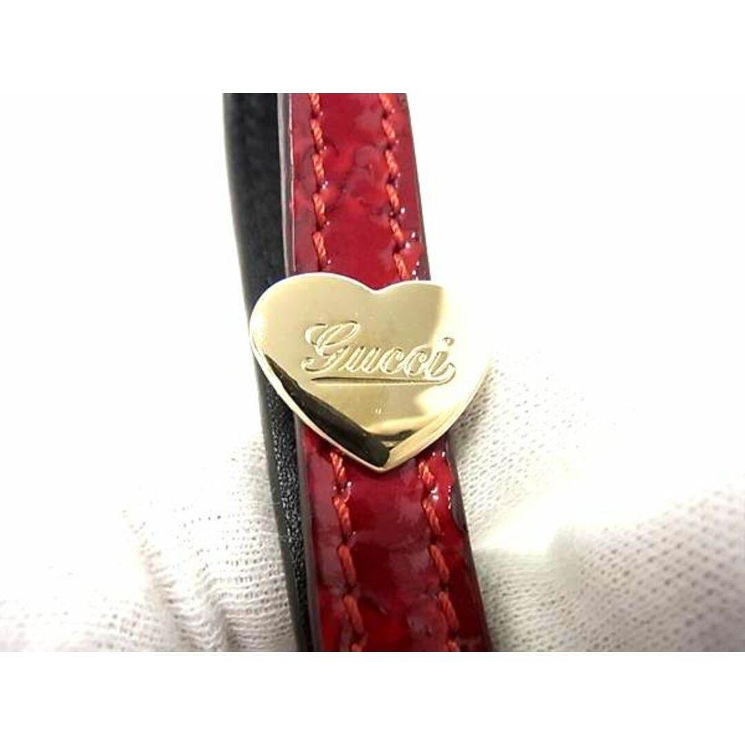 Gucci(グッチ)の■新品■未使用■ GUCCI グッチ GG柄 パテントレザー ハート キーホルダー ストラップ チャーム レディース レッド系 AT9082  エンタメ/ホビーの美術品/アンティーク(その他)の商品写真