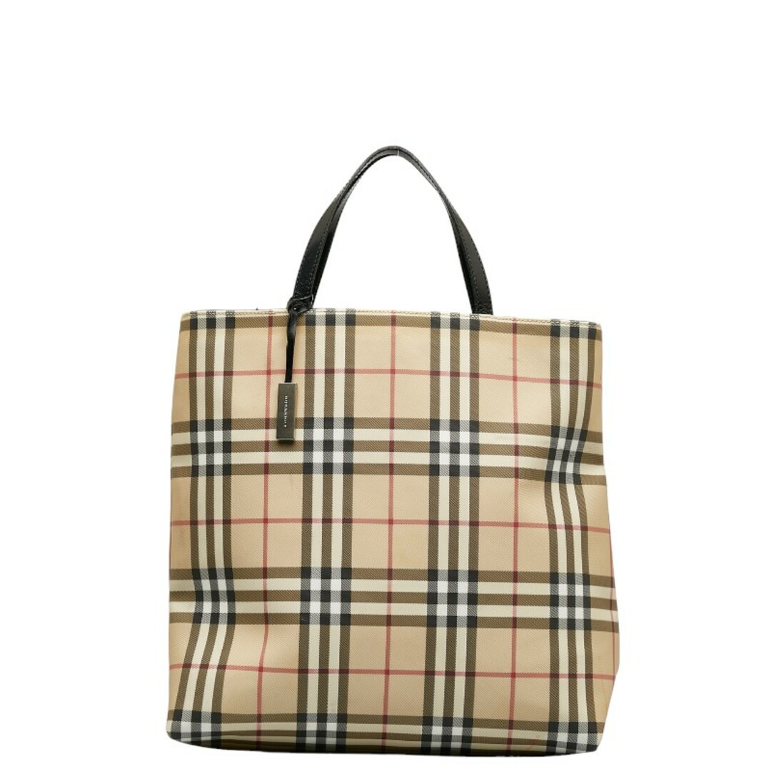 BURBERRY(バーバリー)のバーバリー ノバチェック ロゴチャーム トートバッグ PVC レディース BURBERRY 【1-0131284】 レディースのバッグ(トートバッグ)の商品写真