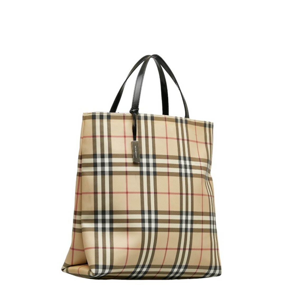 BURBERRY(バーバリー)のバーバリー ノバチェック ロゴチャーム トートバッグ PVC レディース BURBERRY 【1-0131284】 レディースのバッグ(トートバッグ)の商品写真