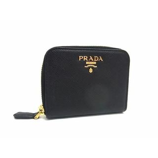 プラダ(PRADA)の■極美品■ PRADA プラダ サフィアーノレザー ラウンドファスナー コインケース コインパース 小銭入れ ブラック系 AU5120 (その他)