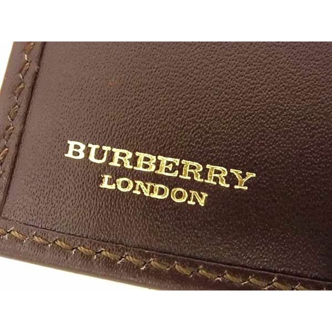 BURBERRY(バーバリー)の■極美品■ BURBERRY バーバリー レザー 二つ折り 財布 ウォレット メンズ レディース ブラウン系 AT9096  レディースのファッション小物(財布)の商品写真