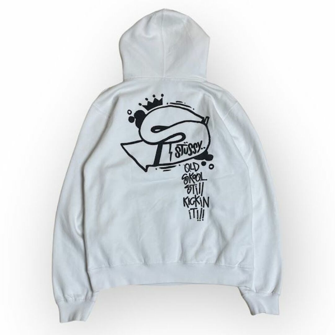 STUSSY - stussy OLD SKOOL Still kickin iT パーカー USの通販 STUSSY - stussy OLD SKOOL Still kickin iT パーカー USの通販