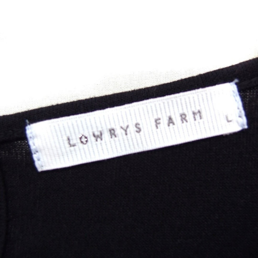 LOWRYS FARM(ローリーズファーム)のローリーズファーム LOWRYS FARM 切替 チュール ワンピース 長袖 黒 レディースのワンピース(ひざ丈ワンピース)の商品写真