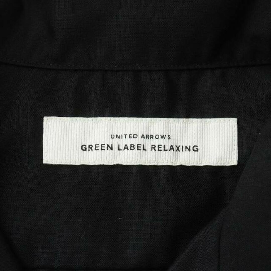 UNITED ARROWS green label relaxing(ユナイテッドアローズグリーンレーベルリラクシング)のユナイテッドアローズ オープンカラーシャツ カットソー 半袖 薄手 S 黒 メンズのトップス(シャツ)の商品写真