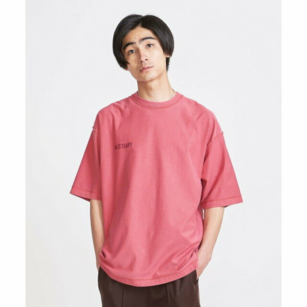 BEAUTY&YOUTH UNITED ARROWS(ビューティアンドユースユナイテッドアローズ)の【PINK】<info. BEAUTY&YOUTH> リバーシブル ピグメント ショートスリーブクルー メンズのトップス(Tシャツ/カットソー(半袖/袖なし))の商品写真