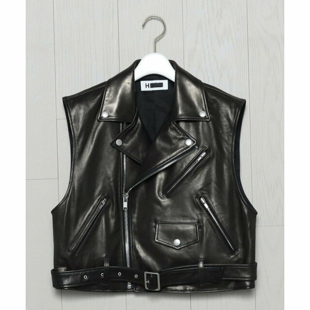 BEAUTY&YOUTH UNITED ARROWS(ビューティアンドユースユナイテッドアローズ)の【BLACK】<H>LEATHER RIDERS VEST/ベスト レディースのジャケット/アウター(その他)の商品写真