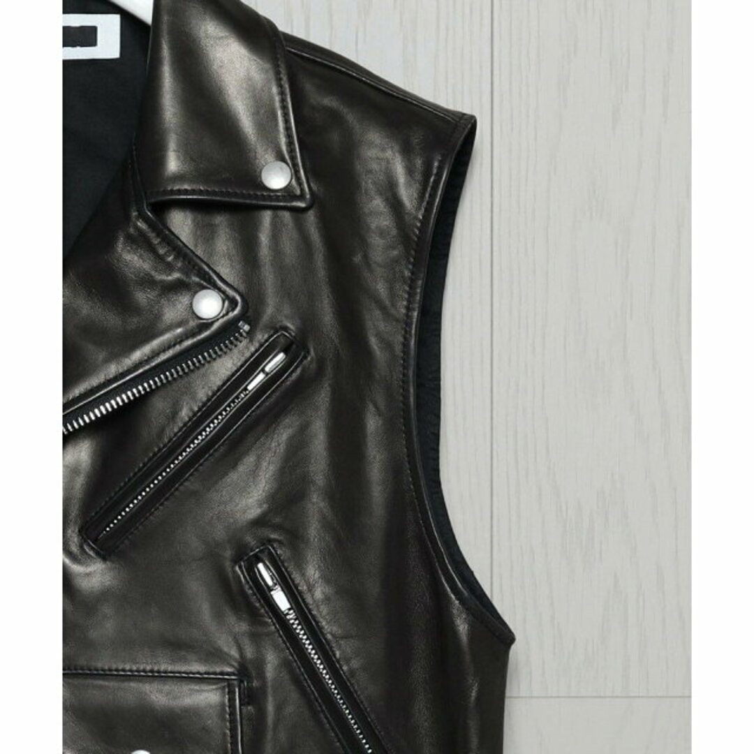 BEAUTY&YOUTH UNITED ARROWS(ビューティアンドユースユナイテッドアローズ)の【BLACK】<H>LEATHER RIDERS VEST/ベスト レディースのジャケット/アウター(その他)の商品写真