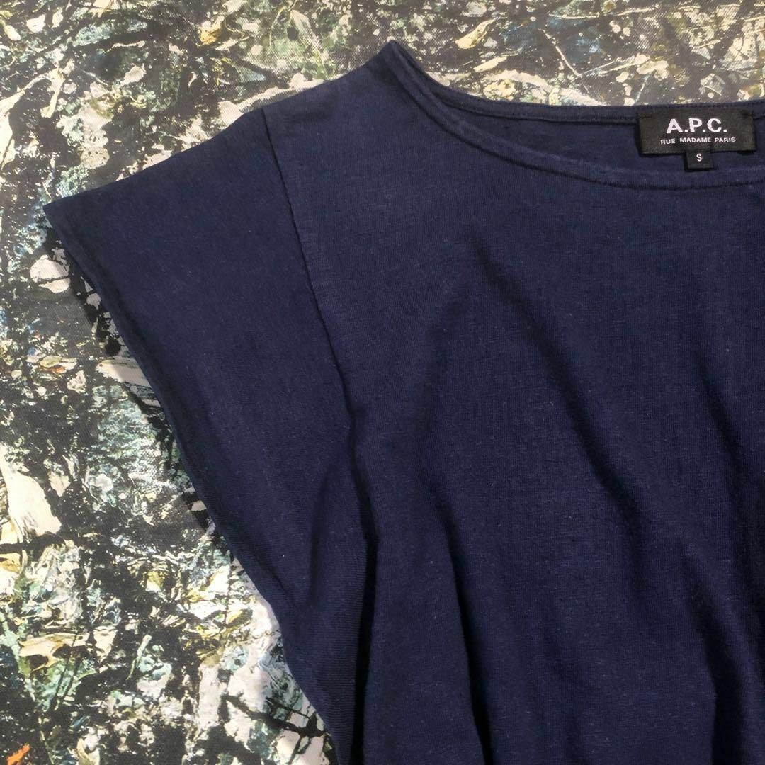 A.P.C(アーペーセー)の【美品】アーペーセー-A.P.C.-フレンチスリーブロングワンピース レディースのワンピース(ロングワンピース/マキシワンピース)の商品写真