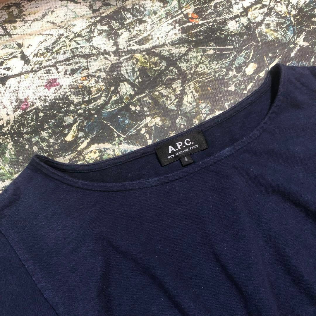 A.P.C(アーペーセー)の【美品】アーペーセー-A.P.C.-フレンチスリーブロングワンピース レディースのワンピース(ロングワンピース/マキシワンピース)の商品写真