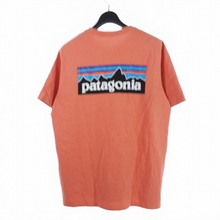 パタゴニア(patagonia)のパタゴニア Tシャツ 半袖 バックプリント クルーネック M オレンジ(Tシャツ/カットソー(半袖/袖なし))