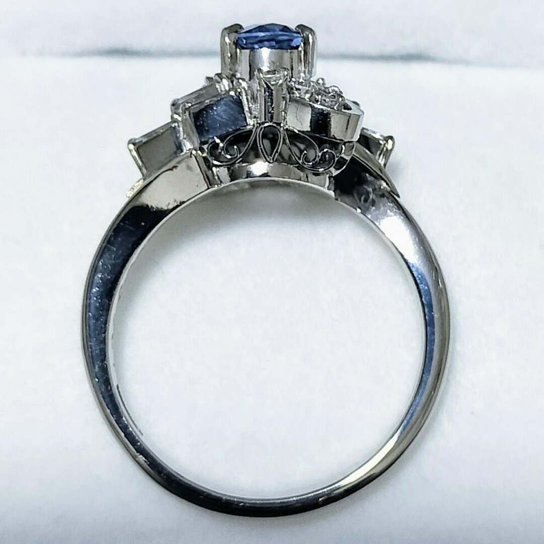 ダイヤモンド×サファイア リング Pt900 0.99ct 6.9g レディースのアクセサリー(リング(指輪))の商品写真