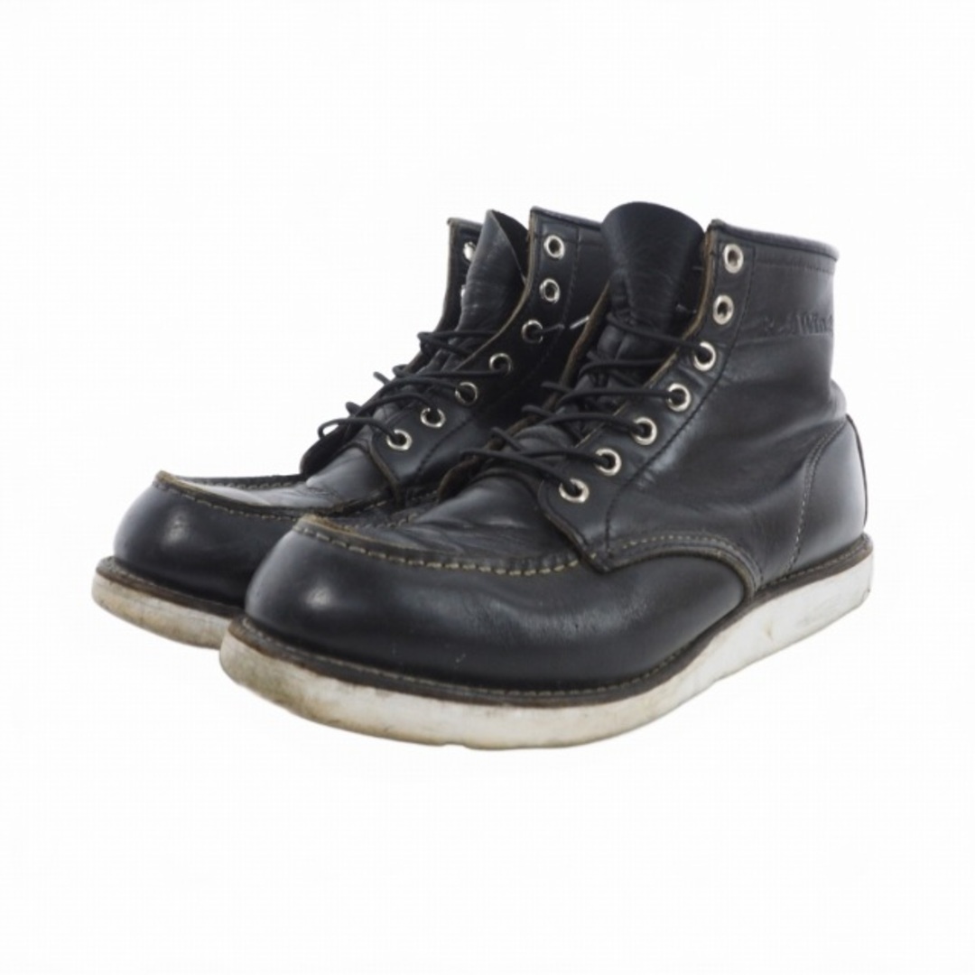 REDWING(レッドウィング)のレッドウィング ワーク ブーツ レザー シューズ US8 26㎝ ブラック  メンズの靴/シューズ(ブーツ)の商品写真