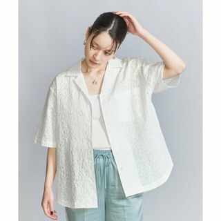 ビューティアンドユースユナイテッドアローズ(BEAUTY&YOUTH UNITED ARROWS)の【WHITE】コットン シュリンクレオパード ショートスリーブ シャツ -ウォッシャブル-(シャツ/ブラウス(長袖/七分))