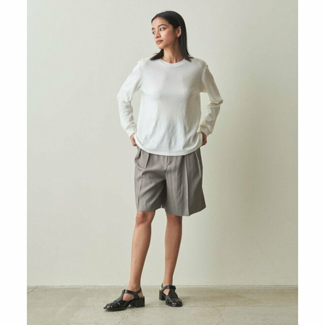 steven alan(スティーブンアラン)の【MD.GRAY】<Steven Alan>TWILL BELTED SHORT PANTS/ショートパンツ レディースのパンツ(キュロット)の商品写真