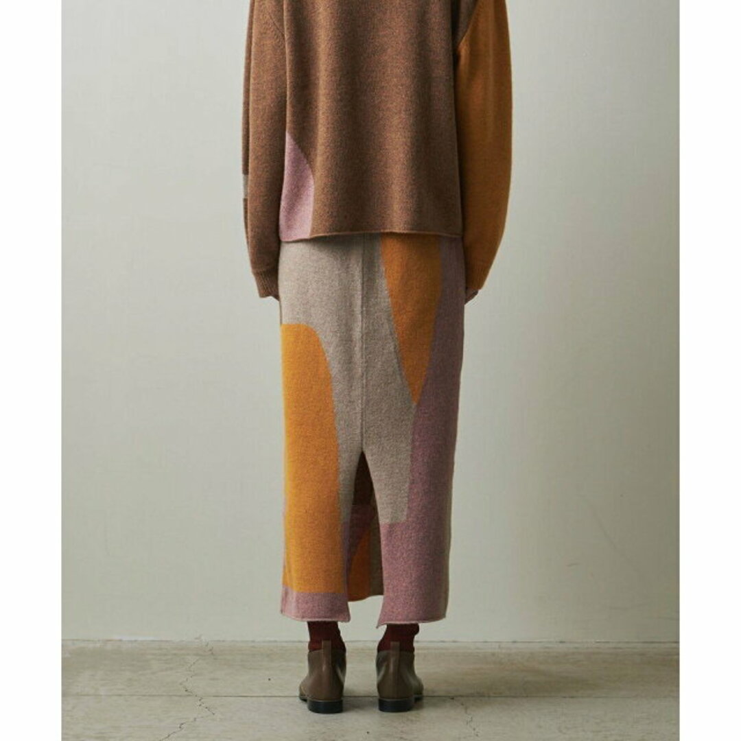 steven alan(スティーブンアラン)の【BEIGE】<Steven Alan>WOOL INTARSIA SKIRT/スカート レディースのスカート(ロングスカート)の商品写真