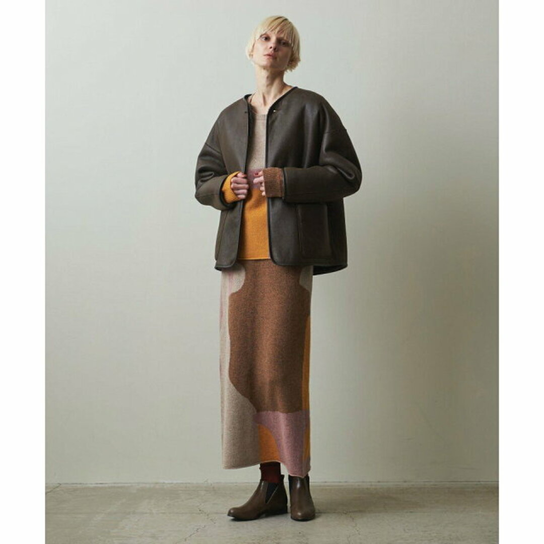 steven alan(スティーブンアラン)の【BEIGE】<Steven Alan>WOOL INTARSIA SKIRT/スカート レディースのスカート(ロングスカート)の商品写真