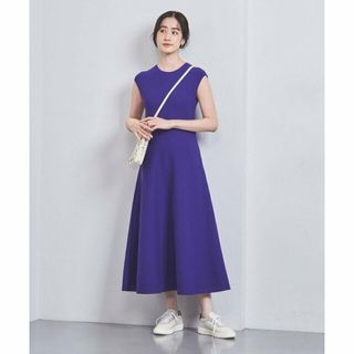 ユナイテッドアローズ(UNITED ARROWS)の【PURPLE】フィット フレア ノースリーブ ニットワンピース(ロングワンピース/マキシワンピース)