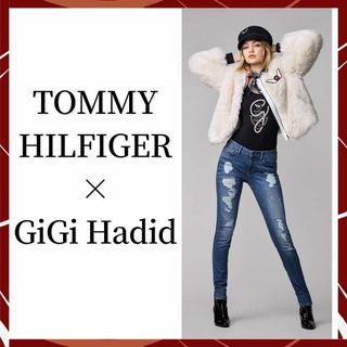 トミーヒルフィガー(TOMMY HILFIGER)の【希少】トミーヒルフィガー-TOMMY×GiGi-ダメージスキニーデニム(デニム/ジーンズ)