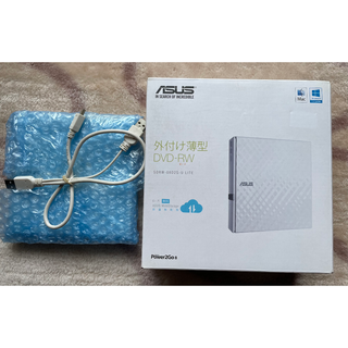 エイスース(ASUS)のASUS：外付けDVDドライブ 軽量薄型//Win&Mac(PC周辺機器)