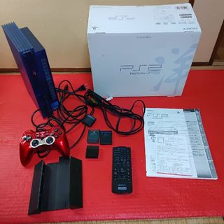 プレイステーション2(PlayStation2)のPS2 本体　起動確認済み　型番SCPH‐37000Ｌ　oceanBlue(家庭用ゲーム機本体)