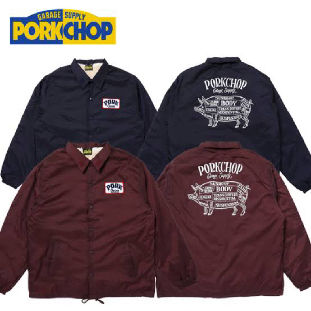PORK CHOP GARAGE SUPPLY ボアコーチジャケット メンズのジャケット/アウター(ナイロンジャケット)の商品写真