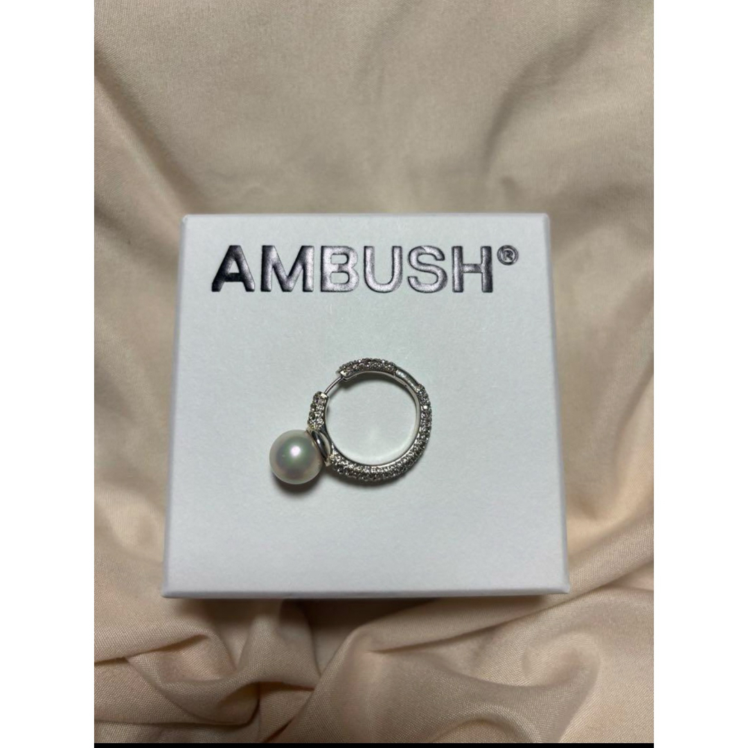 ピアスAMBUSH PEARL RING EARRING CRYSTAL ピアス