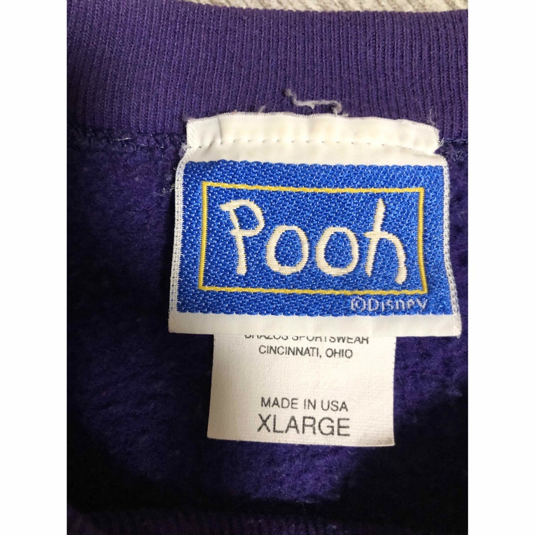 Disney(ディズニー)のDisney pooh プリント　裏起毛トレーナー　アメリカ製XLARGE メンズのトップス(スウェット)の商品写真