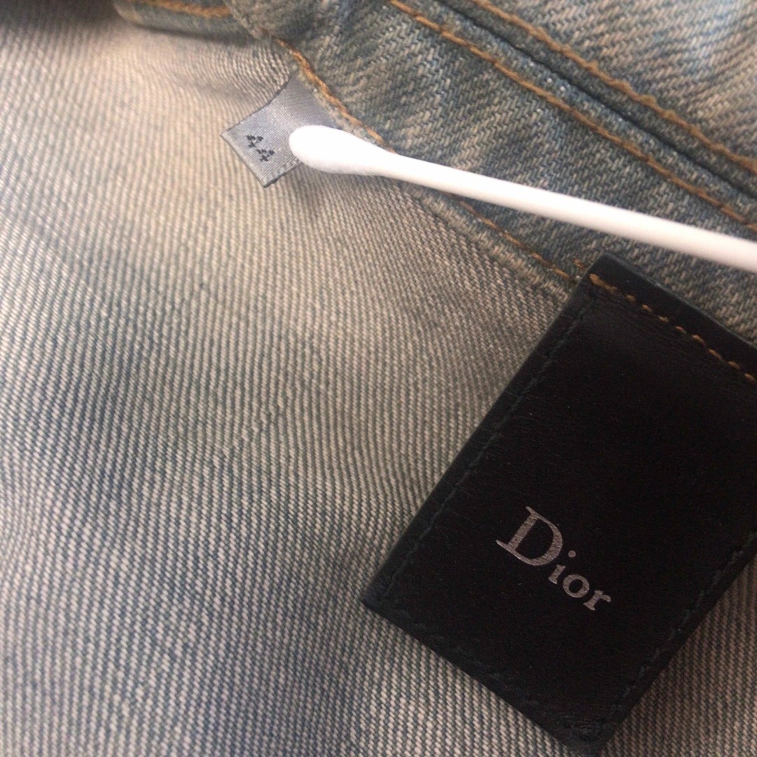 DIOR HOMME(ディオールオム)の新品同様 Dior homme 04SS アイスブルー泥WAX デニムジャケット メンズのジャケット/アウター(Gジャン/デニムジャケット)の商品写真