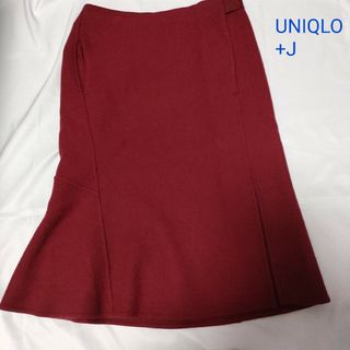 ユニクロ(UNIQLO)のUNIQLO　ユニクロ　+J ダブルフェイススカート(ひざ丈スカート)